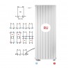 Radiateur chauffage central CHORUS Vertical double 1965W - FINIMETAL 8SV20200