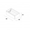 Module salle de bain SPIRIT 600 1 tiroir métallique BLANC BRILLANT 598 x 270 x 450 mm - SALGAR 22630