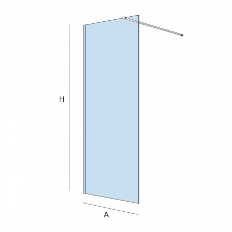 Paroi de douche HEAVEN walk-in Fumé 1200 x 1950 mm - SALGAR 82269 