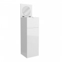 Coiffeuse ALLIANCE BLANC BRILLANT avec porte, tiroir et miroir pivotante 352 x 1000 x 360 mm - SALGAR 83441 