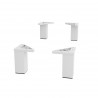 Ensemble de 4 pieds BLANC Hauteur 100 mm - SALGAR 83817 