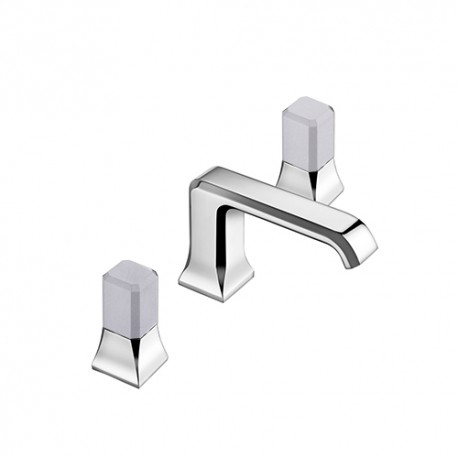 MELANGEUR LAVABO ITALY 3 TROUS POIGNEE CALACATTA AVEC VIDAGE UP&DOWN - CRISTINA ONDYNA IT20551CC