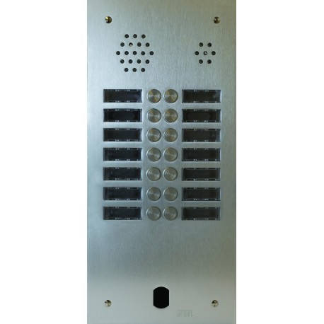 Plaque Audio Alu 2R 14Bp 2Voice Complete - Urmet Série A83 A83/214M 