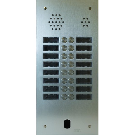Plaque Audio Alu 2R 16Bp 2Voice Complete - Urmet Série A83 A83/216M 