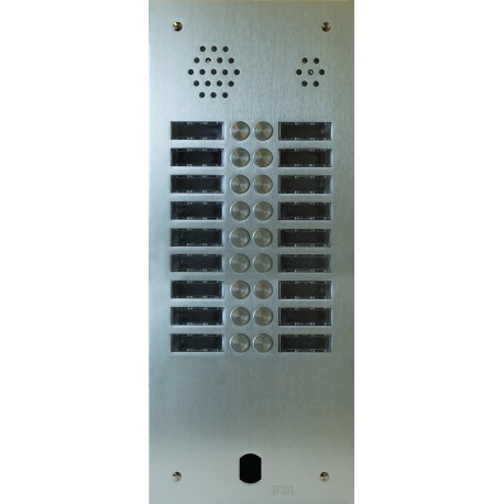Plaque Audio Alu 2R 18Bp 2Voice Complete - Urmet Série A83 A83/218M 
