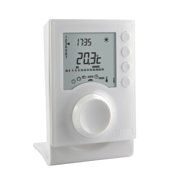 Thermostat sans fil noir pour chauffage par le sol polyvalent et pratique