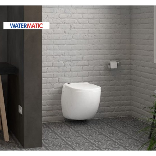 WC avec broyeur intégré avec raccordement lave mains réf W30SL silence  WATERMATIC