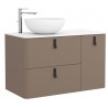 Meuble de salle de bain UNIIQ 1200 droite MOKA MAT - SALGAR 24630 