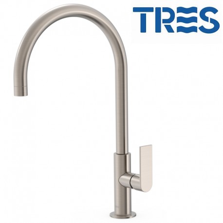 Mitigeur lavabo Acier - TRES 20020506AC