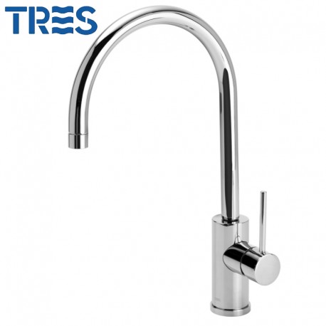 Mitigeur cuisine évier chrome - TRES 162540