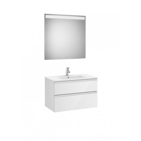 Meuble salle de bain 800 The Gap 2 tiroirs avec miroir Eidos éclairage LED - ROCA A851511806