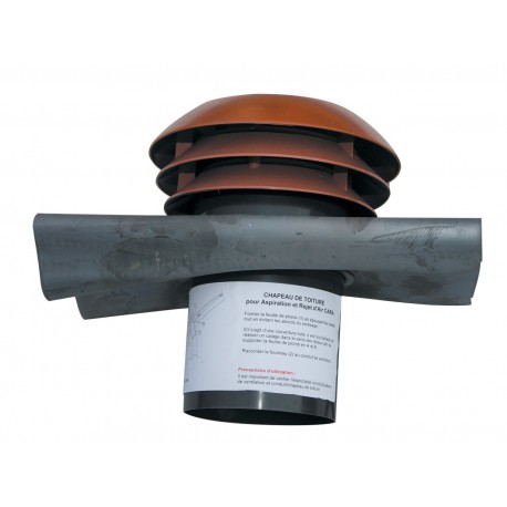 Ent/sort air toiture gris diam 125mm - Atlantic 464056 