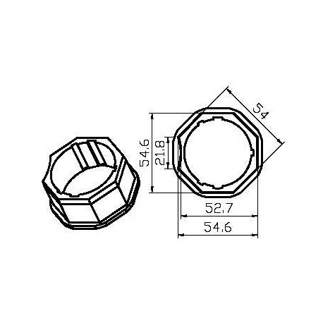 Adaptateur octogonal 58x0,6mm (étoile bonfanti) CAME YK5110 