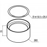 Supplément hauteur Ø 65 x 35 mm. - TRES 916110348 