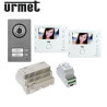 Interphone vidéo couleur Kit portier vidéo Mini Note 2 avec 2 moniteurs - URMET 1722/94