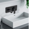 Façade mitigeur lavabo encastré avec bec de 225 mm Chromé Noir Brossé - CRISTINA ONDYNA FL25875