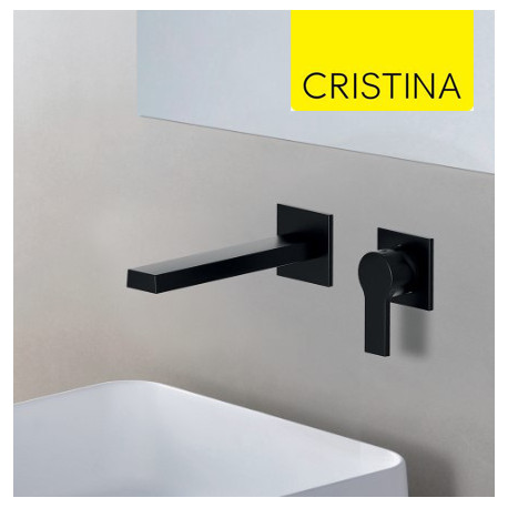 Mitigeur lavabo mural Noir Mat OMEGA - CRISTINA ONDYNA OG23713