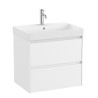 Meuble compact 2 tiroirs et lavabo Blanc Mat Unik Ona - Roca A851684509