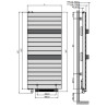 Sèche-serviettes électrique Smart Speed'Air ARBORESCENCE 1000W + 1000W - FINIMETAL ARSD1960ESCWBZ