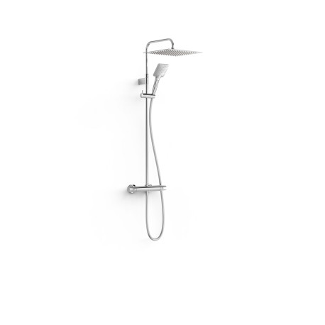 Ensemble de robinet thermostatique mural à 2 voies pour douche Chrome - TRES 19038702 