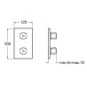 Façade douche thermostatique encastrée 2 sorties Métal Brossé Fractal - CRISTINA ONDYNA FT75277