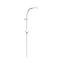 Barre de douche longue adaptable au robinet thermostatique mural Blanc mat - TRES 03463505BM 