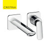 Façade mitigeur lavabo encastré 2 trous Chromé Foil - CRISTINA ONDYNA FL25751