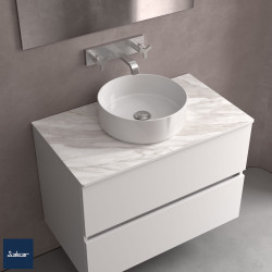 Vasque à poser en porcelaine Kandy Blanc mat - SALGAR 91489