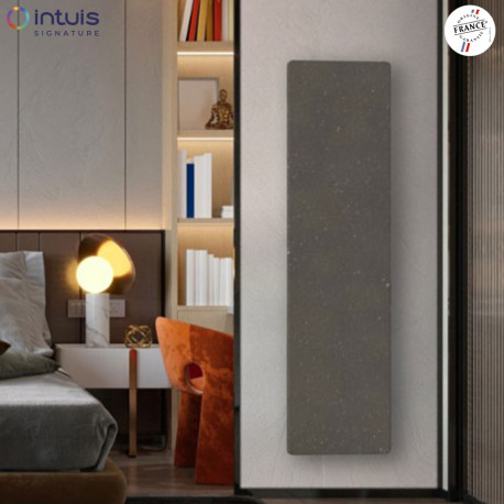 Radiateur à inertie NATURAY Nativ Vertical 1500W brut de lave - INTUIS SIGNATURE K160225