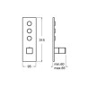 Façade Thermo Twist thermostatique 3 Sorties Or Brossé Quadri - CRISTINA ONDYNA XQ61396P