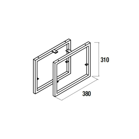 Jeu 2 pieds ALLIANCE pour profondeur 40 CHROMÉ 310 mm - SALGAR 24345 