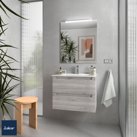 Meuble de salle de bain MONTERREY 700 2 tiroirs métal.pin bahía 697x540x450mm - SALGAR 96470 