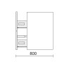 Meuble de salle de bain MONTERREY 900 2 tiroirs WHITE COTTON - SALGAR 96484