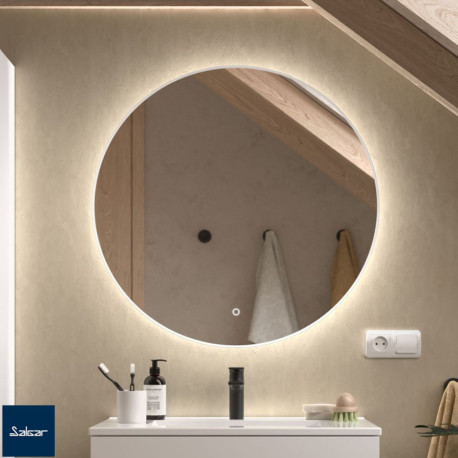 Miroir circulaire avec lumière led blanc GLOBE 600 - SALGAR 97604