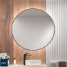 Miroir circulaire avec lumière led NOIR GLOBE 600 - SALGAR 97614