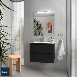 Meuble de salle de bain MONTERREY 700 2 tiroirs BLACK VELVET - SALGAR 96473