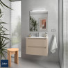 Meuble de salle de bain MONTERREY 700 2 tiroirs MACCHIATO - SALGAR 96474