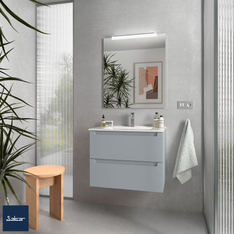 Meuble de salle de bain MONTERREY 700 2 tiroirs Blue Fog - SALGAR 96475