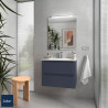 Meuble de salle de bain MONTERREY 700 2 tiroirs NIGHT BLUE - SALGAR 96476