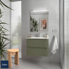 Meuble de salle de bain MONTERREY 700 2 tiroirs GREEN FOREST - SALGAR 96478