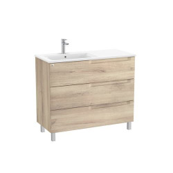 Aleyda Unik 3 Tiroirs Lavabo À Gauche 1000 Mm Bois Naturel - ROCA A851828524 