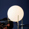 Lampe de table ALTON Métal-Verre Blanc et Laiton E14 - Nordlux 47645001