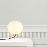 Lampe de table ALTON Métal-Verre Blanc et Laiton E14 - Nordlux 47645001