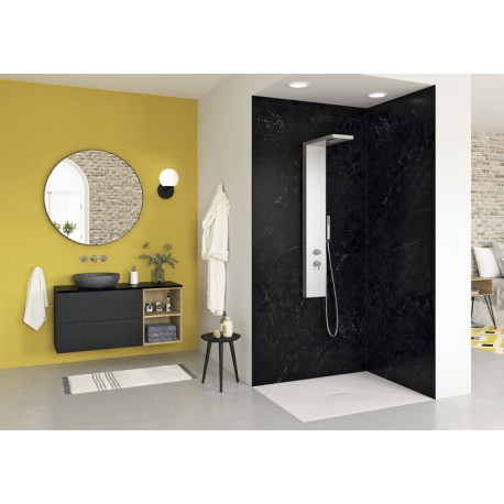 Panneau Mural Kinewal Design 3mm 1500X2500 Marbre noir - KINEDO PM1005 