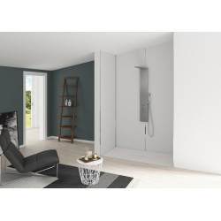 Panneau Mural Kinewal Design 3mm 1500X2020 Inox Brossé Blanc - KINEDO PM328 