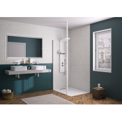 Panneau Mural Kinewal Design 3mm 1500X2500 Mixte bleu nuit + terrazzo gris - KINEDO PM1056 