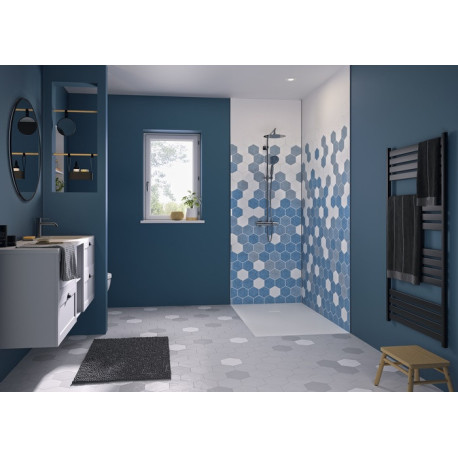 Panneau Mural Kinewal Design 3mm 1250X2500 Tomette Camaieu Bleu - KINEDO PM340 