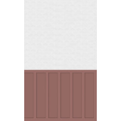 Panneau Mural Kinewal Design 3mm 1500X2500 Mixte terracotta + écaille blanche - KINEDO PM1059 