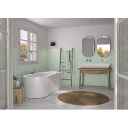 Panneau Mural Kinewal Design 3mm 1500X2500 Lambris vertical vert celadon - KINEDO PM1052 