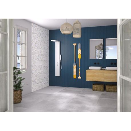 Panneau Mural Kinewal Design 3mm 1250X2020 Terrazzo bleu - KINEDO PM722 